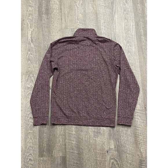 Vineyard Vines Men's Herringbone Half Zip Pullover Crimson X-Small Small Hole - Picture 3 of 7